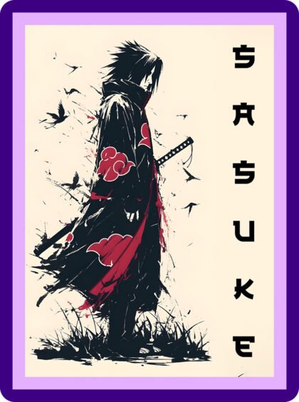 Sasuke Uchiha Akatsuki Rogue Aesthetic Poster