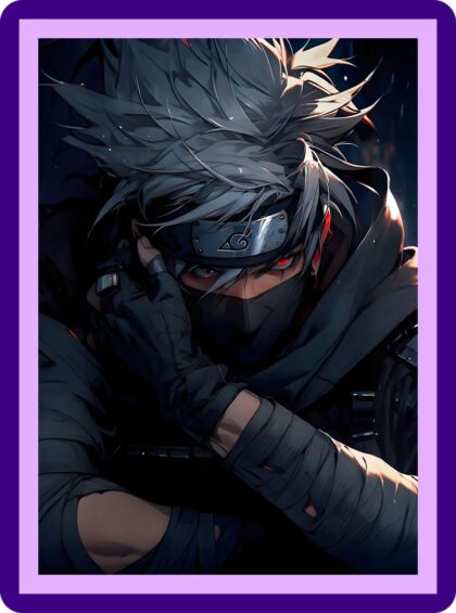 Kakashi Hatake Intense Sharingan Gaze Aesthetic Poster