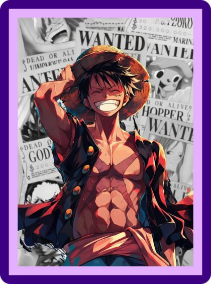 Monkey D. Luffy Wanted Poster Background Aesthetic Poster