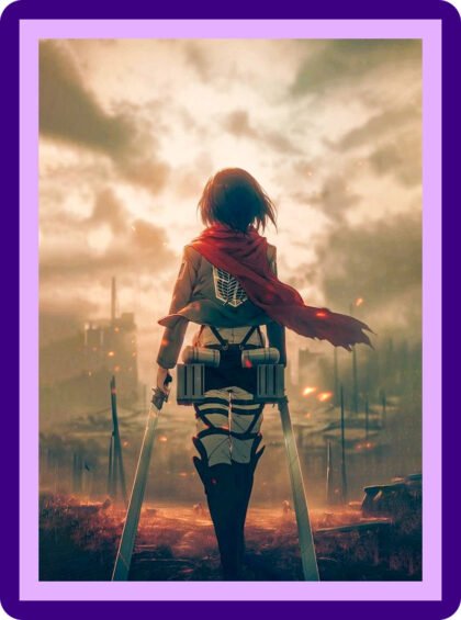 Mikasa Ackerman Battlefield Horizon Aesthetic Poster