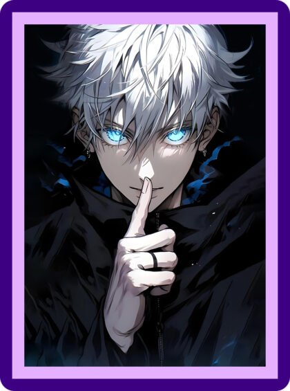 Satoru Gojo "Six Eyes" Unmasked Aesthetic Poster