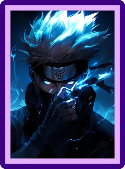Kakashi Hatake Lightning Blade Chidori Aesthetic Poster