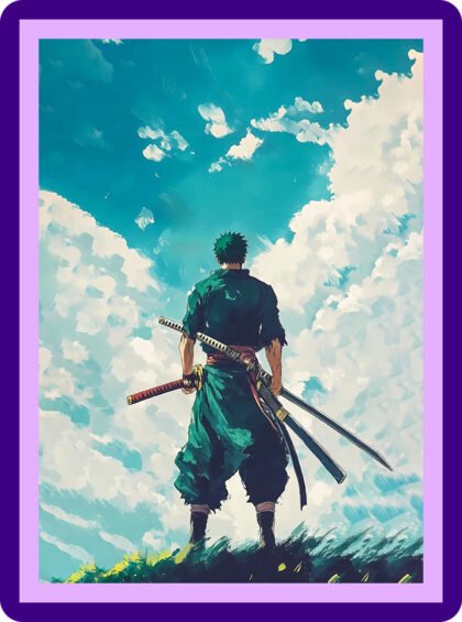 Roronoa Zoro Three Sword Style Horizon Aesthetic Poster
