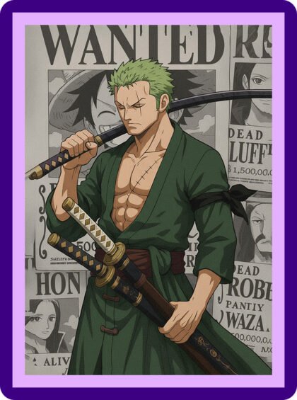 Roronoa Zoro Wanted Bounty Background Aesthetic Poster