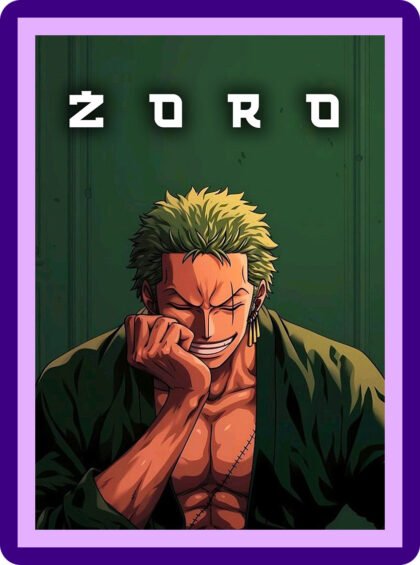 Roronoa Zoro Smirking Confidence Aesthetic Poster