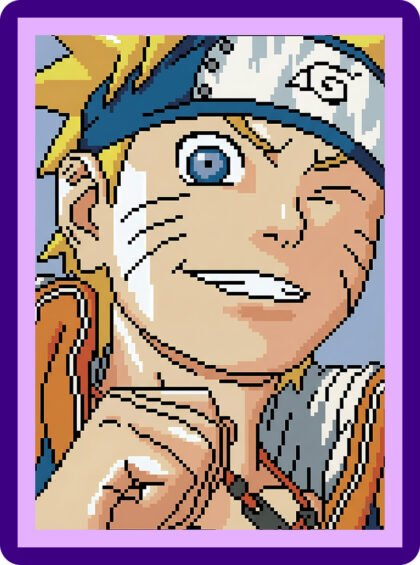Naruto Uzumaki - Classic Pixel Smile
