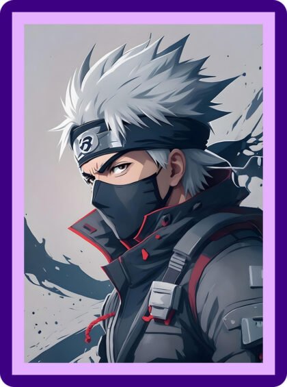 Kakashi Hatake Side Profile Shinobi Aesthetic Poster