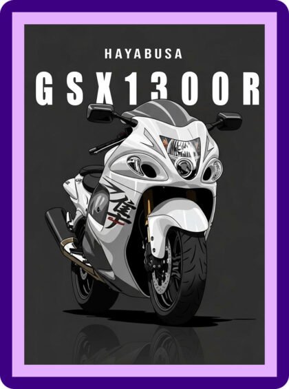 Suzuki Hayabusa GSX1300R Speed Icon Aesthetic Poster