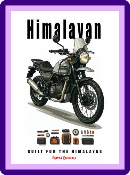Royal Enfield Himalayan Adventure Kit Aesthetic Poster
