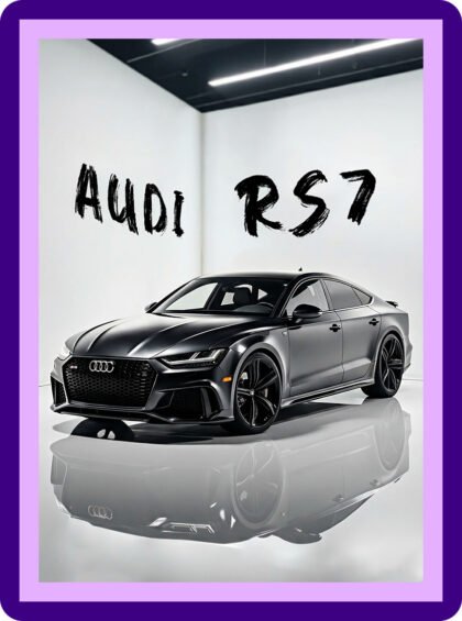 Audi RS7 Sportback Matte Black Aesthetic Poster