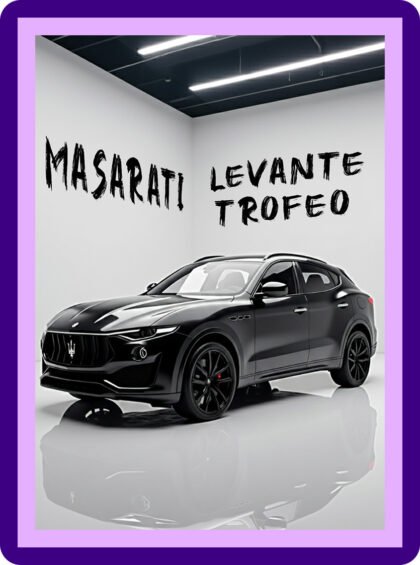 Maserati Levante Trofeo Nero Aesthetic Poster