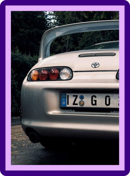 Toyota Supra A80 Rear Tail Light Aesthetic Poster