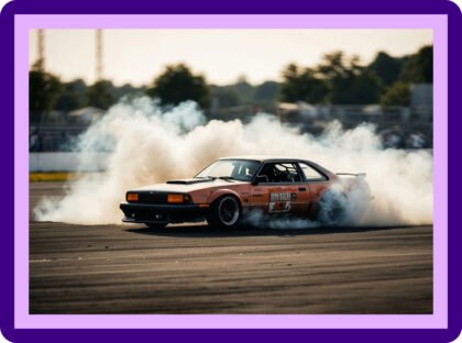 Nissan 240SX Drift Smoke Aesthetic Poster