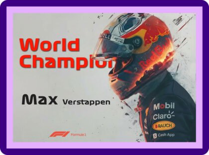 Max Verstappen Helmet Profile Gaze Aesthetic Poster