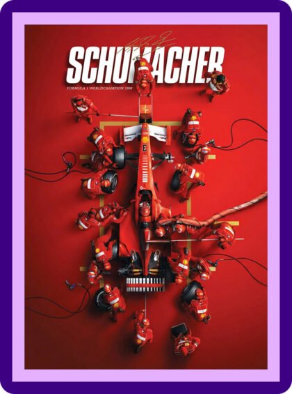 Michael Schumacher Ferrari Pit Stop Legend Aesthetic Poster