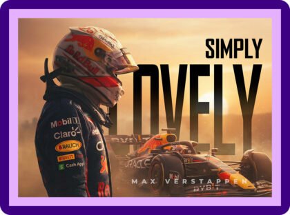 Max Verstappen "Simply Lovely" Red Bull Aesthetic Poster