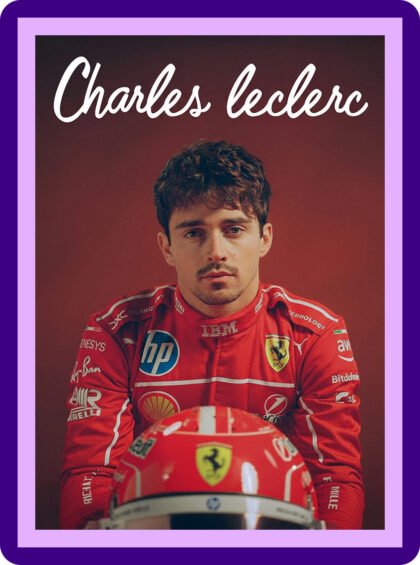 Charles Leclerc Ferrari F1 Driver Aesthetic Poster