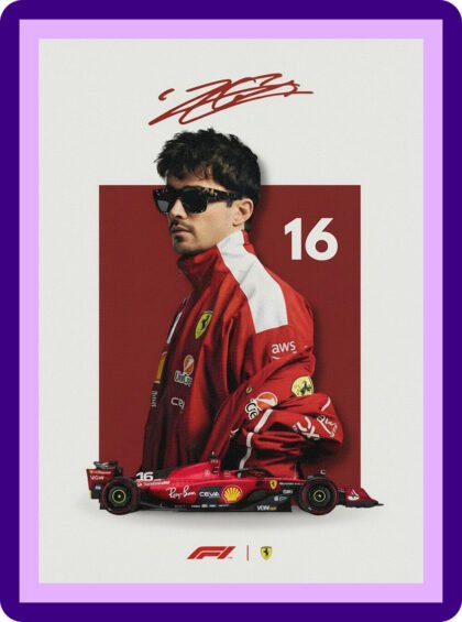 Charles Leclerc Ferrari Paddock Style Aesthetic Poster