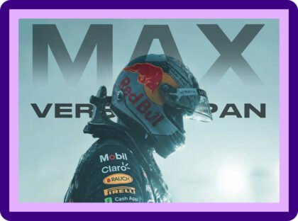 Max Verstappen Helmet Aesthetic Poster