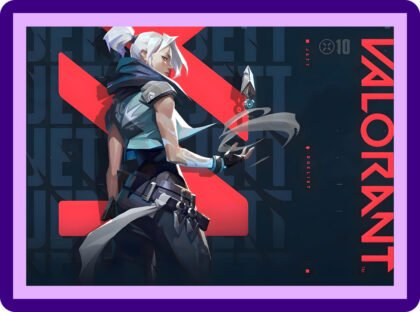 Valorant Jett Blade Storm Aesthetic Poster