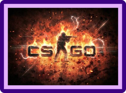 CS:GO Counter-Terrorist Fire and Lightning Aesthetic Poster