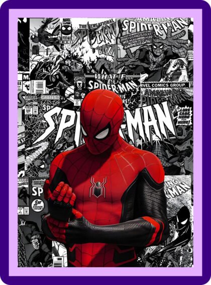 Spider-Man Noir Comic Background Aesthetic Poster
