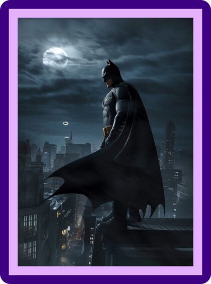 Batman Gotham Rooftop Sentinel Aesthetic Poster