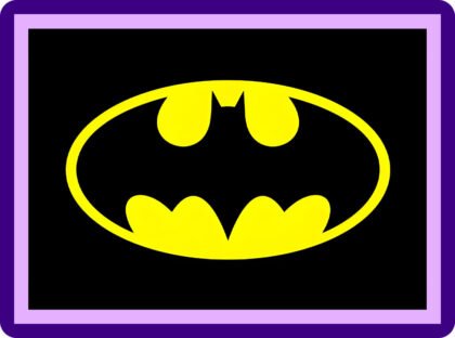 Batman Classic Yellow Oval Logo Aesthetic Poster