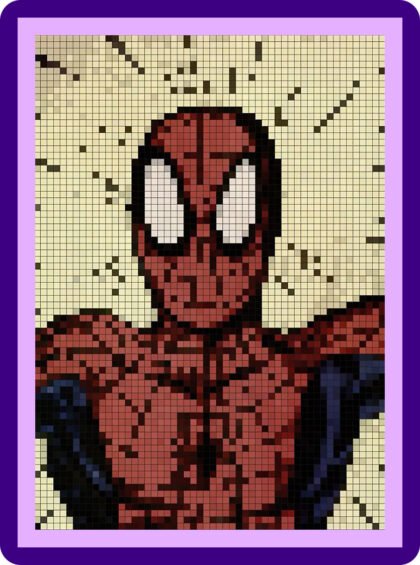 Spider-Man Retro Pixel Art Aesthetic Poster