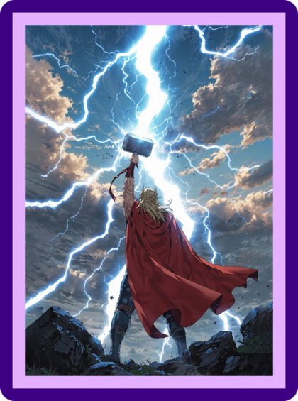 Thor God of Thunder Lightning Strike Aesthetic Poster