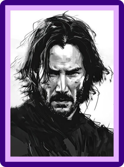 John Wick Vengeful Portrait Aesthetic Poster