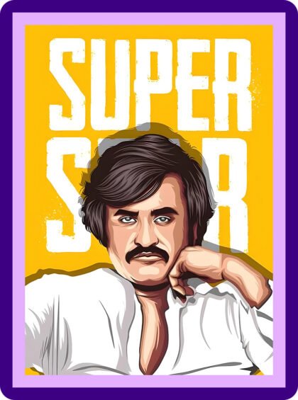 Rajinikanth - Superstar Yellow Aesthetic Poster
