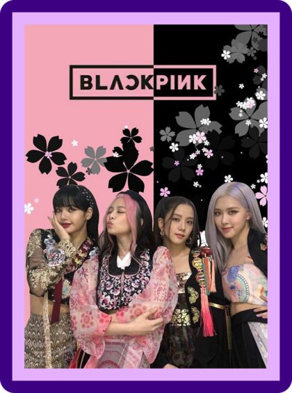 BLACKPINK - Pink & Black Floral Aesthetic Poster