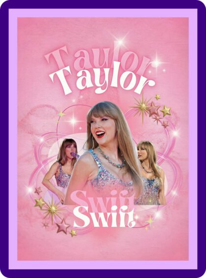 Taylor Swift - Pink Sparkle Collage Aesthetic Poster