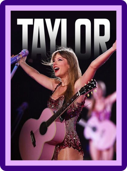 Taylor Swift - Pink Guitar Performance Aesthetic Poster