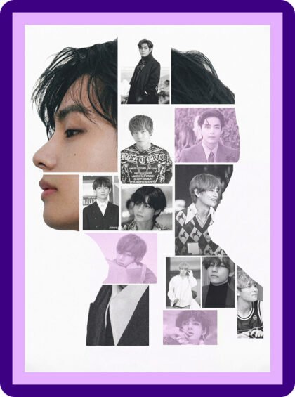 BTS V - Kim Taehyung Collage Aesthetic Poster
