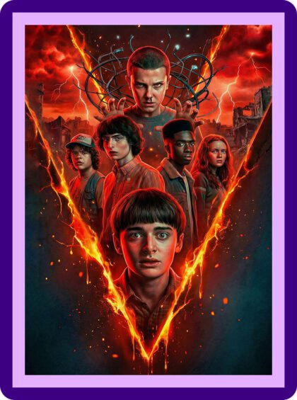 Stranger Things - The Upside Down Cast Art Aesthetic Poster