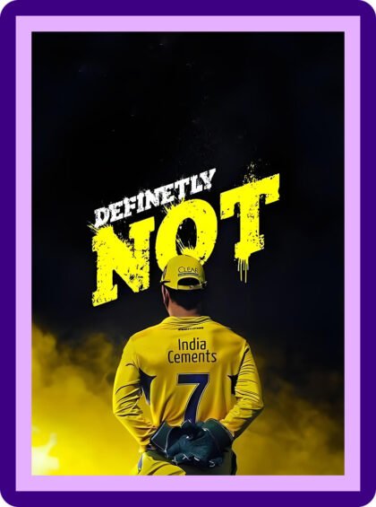 MS Dhoni - Definitely Not Aesthetic Poster