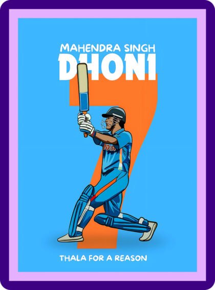Dhoni - Thala For A Reason Aesthetic Poster