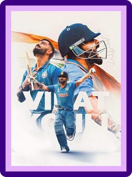 Virat Kohli - King Of Action Aesthetic Poster