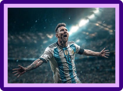 Messi - Argentina Celebration Aesthetic Poster