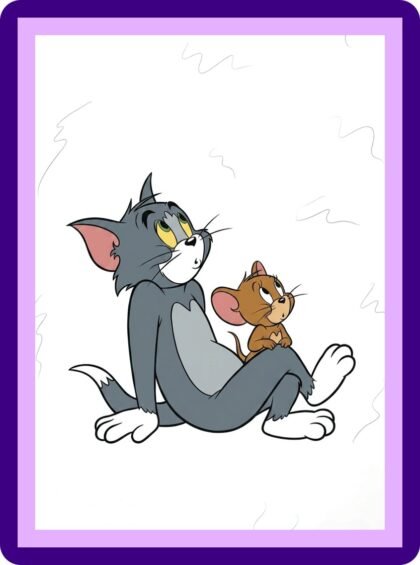 Tom and Jerry Calm Together Peaceful Duo Aesthetic Poster