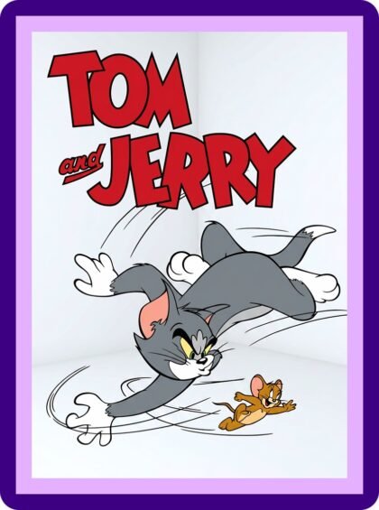 Tom and Jerry Classic Chase Logo Aesthetic Poster