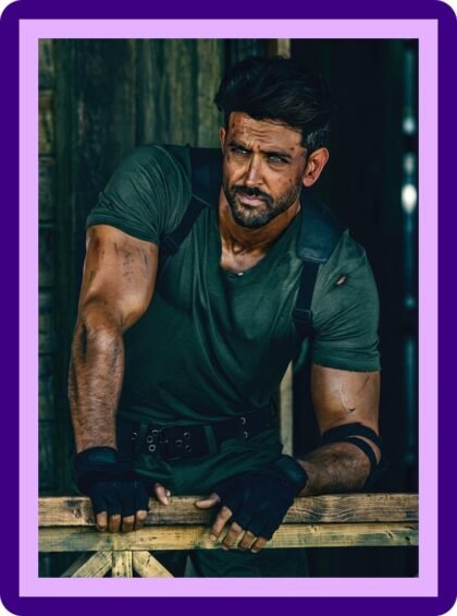 Hrithik Roshan Military Green Action War Look Aesthetic Poster