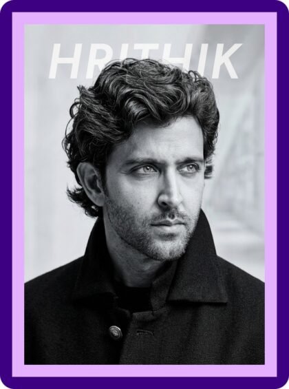 Hrithik Roshan Black And White Portrait Monochrome Aesthetic Poster