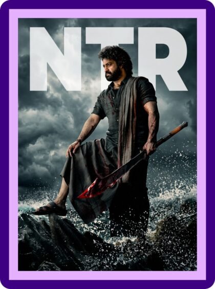 Jr NTR Devara Blood Axe Stormy Sea Warrior Aesthetic Poster