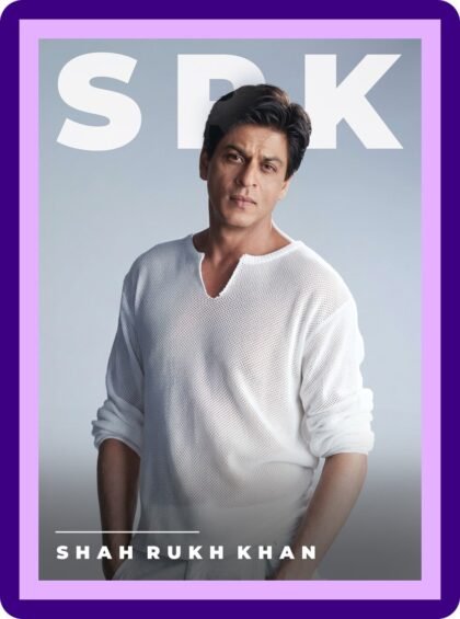Shah Rukh Khan SRK White Minimal Clean Look Aesthetic Poster