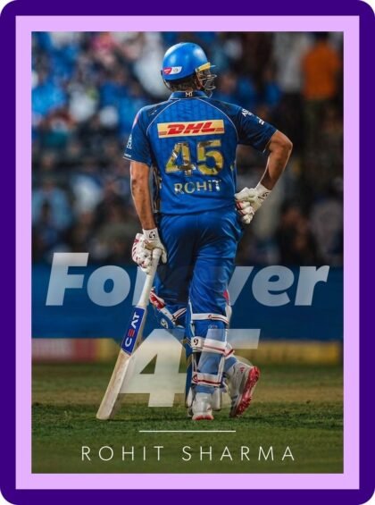 Rohit Sharma Mumbai Indians #45 Joyful Smile Aesthetic Poster