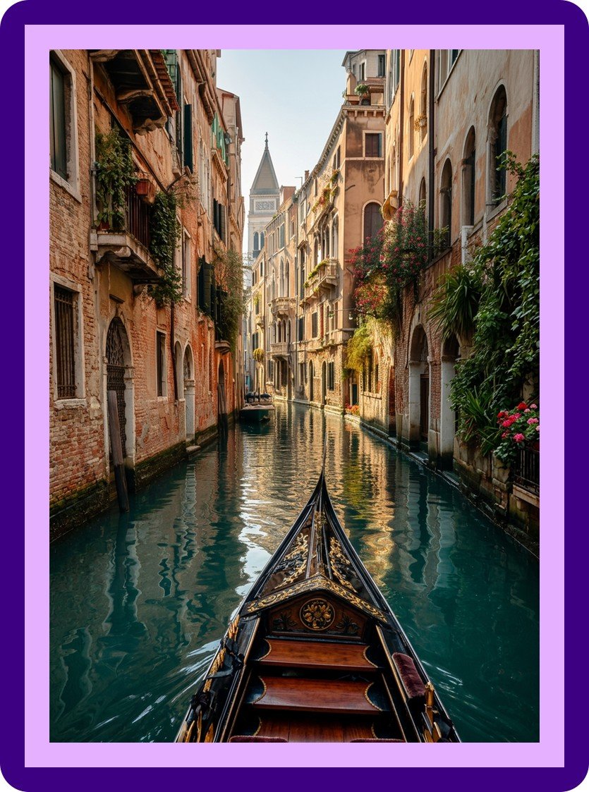 Venice Gondola Canal Aesthetic Poster