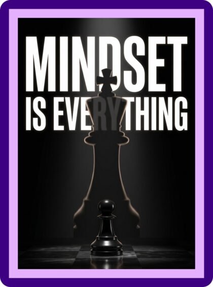 Mindset Is Everything Chess King Aesthetic Poster